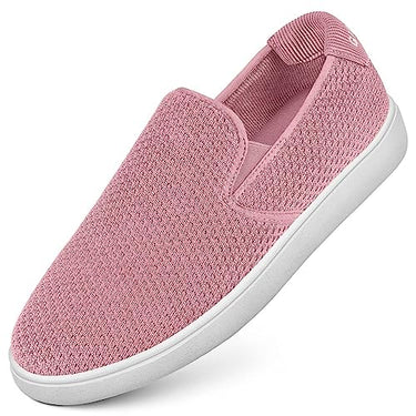 GIESSWEIN Wood Slip On Sneakers Damen Bootsschuhe - Bequeme Slipper - Ballerinas Damen sportlich - Stoffschuhe Sommer - Stoff-Turnschuhe - Loafer, Dusty Pink, 41 EU im Sale